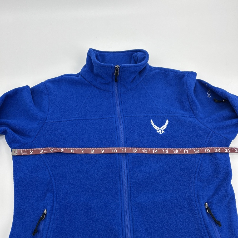 United States Air Force Jacket Women's L Blue Columbia Full Zip Fleece Military‎ - Picture 9 of 10
